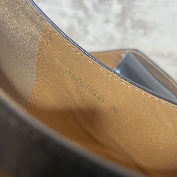 3.1 Phillip Lim Nancy Oxford Flats in Black Patent - Picture 6 of 9